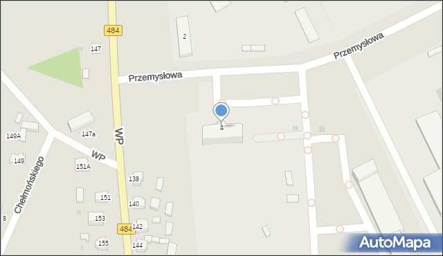 Bełchatów, Przemysłowa, 4, mapa Bełchatów