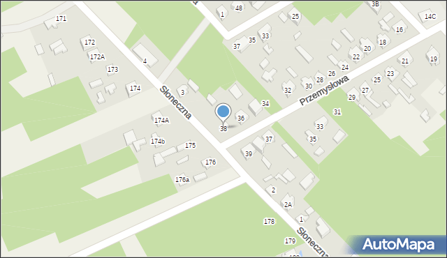 Bełchów, Przemysłowa, 38, mapa Bełchów