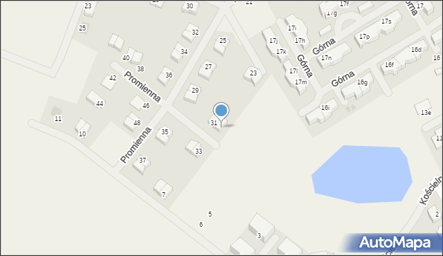 Bezrzecze, Promienna, 31a, mapa Bezrzecze