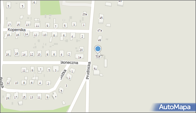 Biała, Prudnicka, 51a, mapa Biała