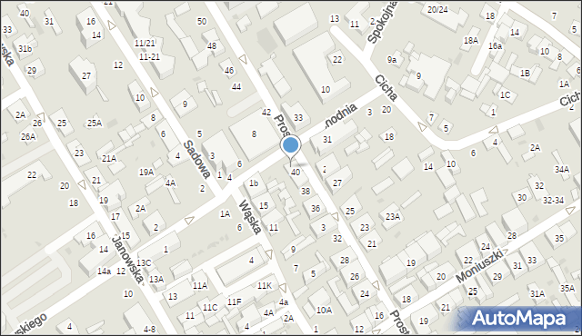 Biała Podlaska, Przechodnia, 1c, mapa Białej Podlaskiej