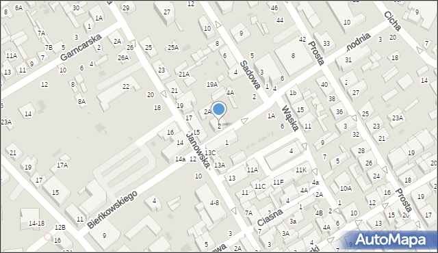 Biała Podlaska, Przechodnia, 2, mapa Białej Podlaskiej