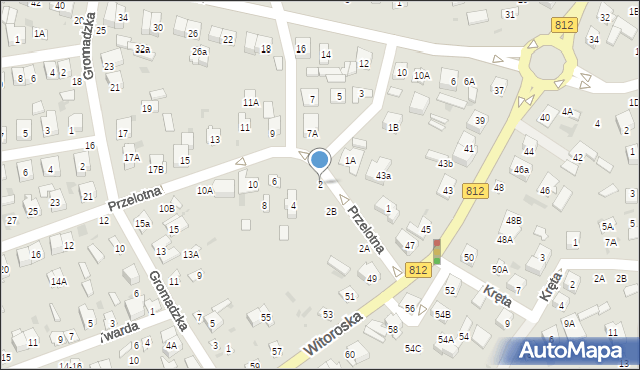 Biała Podlaska, Przelotna, 2, mapa Białej Podlaskiej