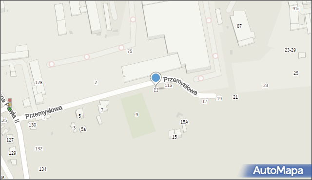 Biała Podlaska, Przemysłowa, 11, mapa Białej Podlaskiej