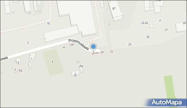 Biała Podlaska, Przemysłowa, 17, mapa Białej Podlaskiej