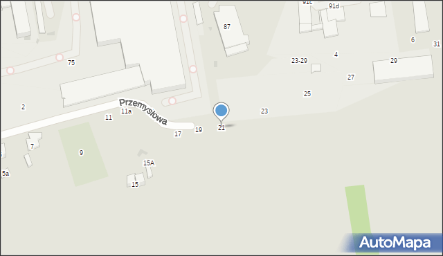 Biała Podlaska, Przemysłowa, 21, mapa Białej Podlaskiej