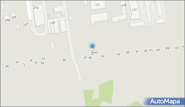 Biała Podlaska, Przemysłowa, 22, mapa Białej Podlaskiej