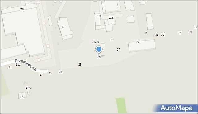 Biała Podlaska, Przemysłowa, 25, mapa Białej Podlaskiej