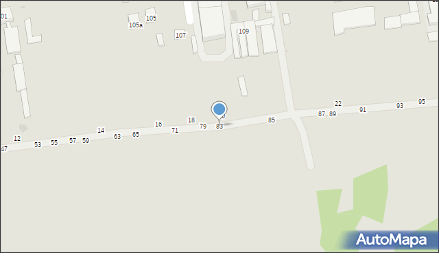 Biała Podlaska, Przemysłowa, 83, mapa Białej Podlaskiej