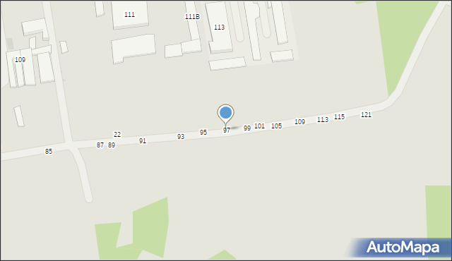 Biała Podlaska, Przemysłowa, 97, mapa Białej Podlaskiej