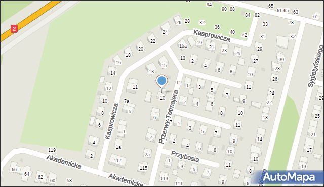Biała Podlaska, Przerwy-Tetmajera Kazimierza, 12, mapa Białej Podlaskiej