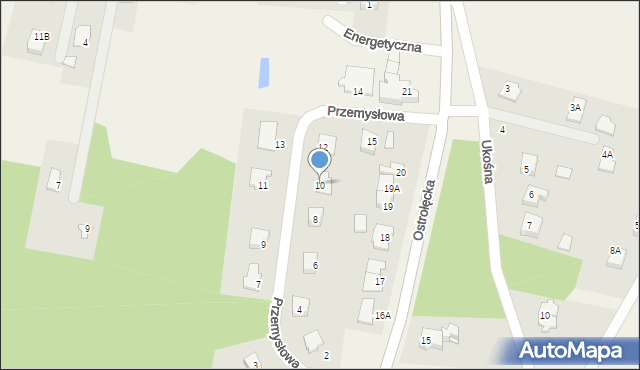 Białobiel, Przemysłowa, 10, mapa Białobiel