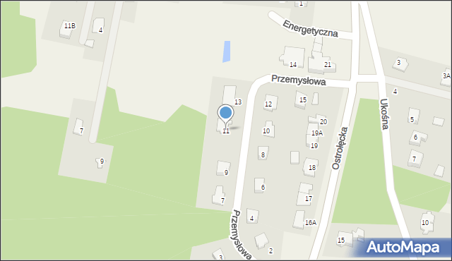 Białobiel, Przemysłowa, 11, mapa Białobiel