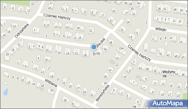 Białystok, Prypecka, 30, mapa Białegostoku