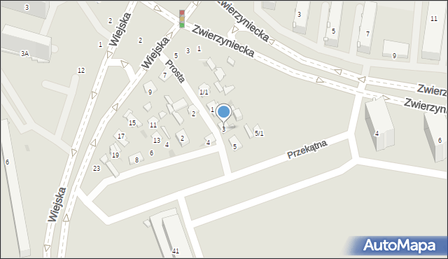 Białystok, Prosta, 3, mapa Białegostoku