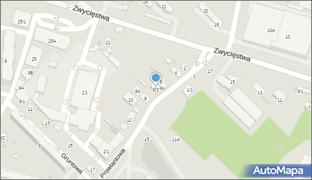 Białystok, Prowiantowa, 6/1, mapa Białegostoku