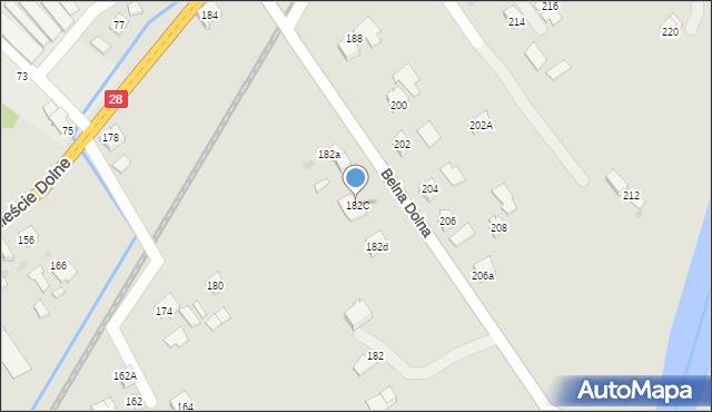 Biecz, Przedmieście Dolne, 182C, mapa Biecz