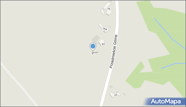 Biecz, Przedmieście Górne, 97, mapa Biecz