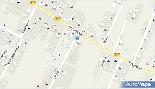 Bielicha, Przytycka, 159, mapa Bielicha