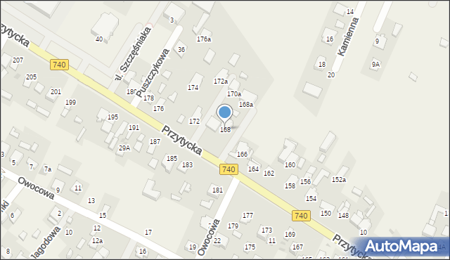 Bielicha, Przytycka, 168, mapa Bielicha