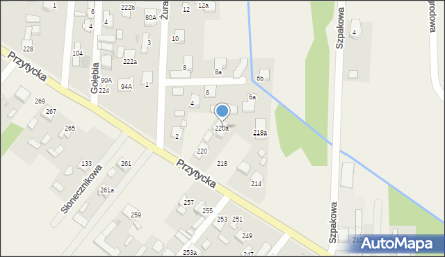 Bielicha, Przytycka, 220a, mapa Bielicha