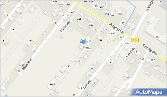 Bielicha, Przytycka, 221b, mapa Bielicha