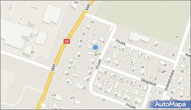Bielsk Podlaski, Prusa Bolesława, 10, mapa Bielsk Podlaski