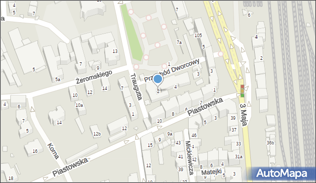 Bielsko-Biała, Przechód Dworcowy, 2, mapa Bielsko-Białej