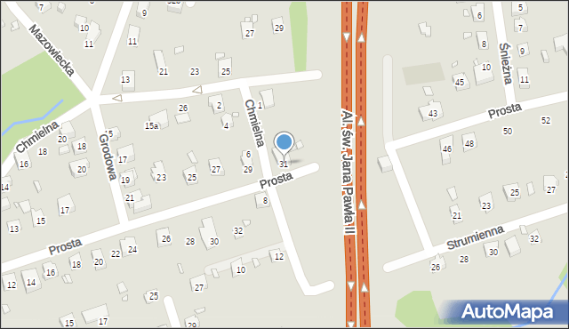 Bielsko-Biała, Prosta, 31, mapa Bielsko-Białej