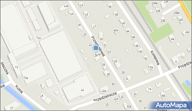 Bielsko-Biała, Przemysłowa, 24, mapa Bielsko-Białej