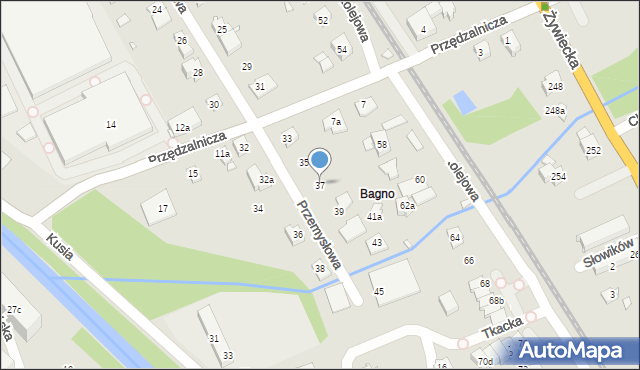 Bielsko-Biała, Przemysłowa, 37, mapa Bielsko-Białej
