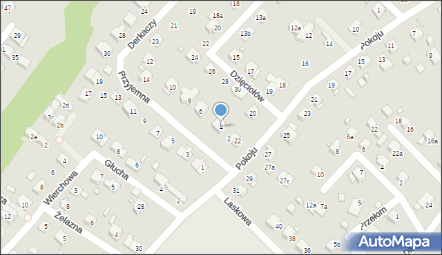 Bielsko-Biała, Przyjemna, 4, mapa Bielsko-Białej