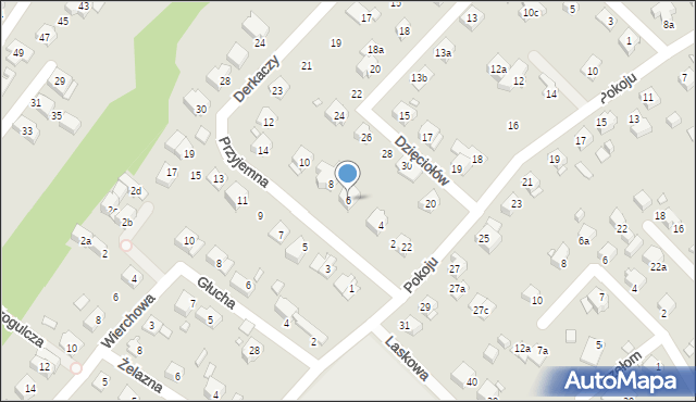 Bielsko-Biała, Przyjemna, 6, mapa Bielsko-Białej