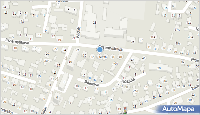 Biłgoraj, Przemysłowa, 34, mapa Biłgoraj