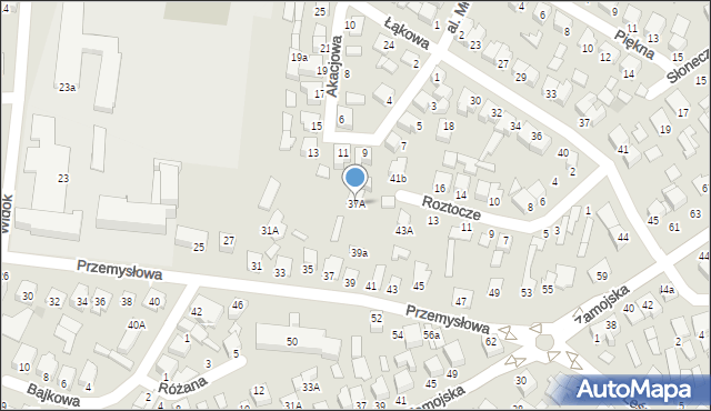 Biłgoraj, Przemysłowa, 37A, mapa Biłgoraj