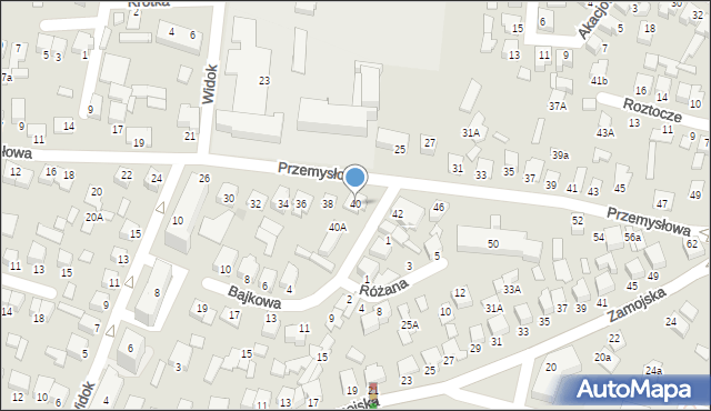 Biłgoraj, Przemysłowa, 40, mapa Biłgoraj