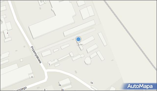 Biskupiec, Przemysłowa, 3, mapa Biskupiec