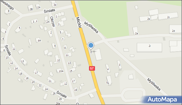 Biskupiec, Przyjaciół, 2, mapa Biskupiec