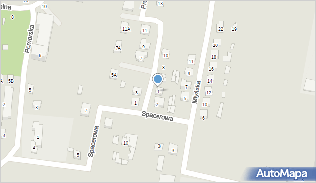 Błaszki, Projektowana, 4, mapa Błaszki