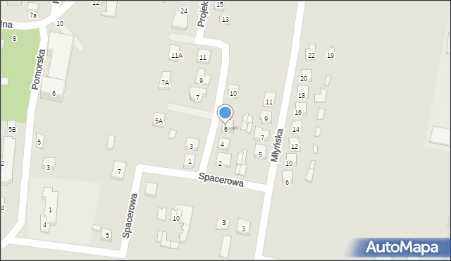 Błaszki, Projektowana, 6, mapa Błaszki