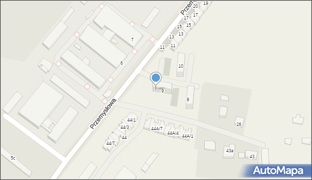 Błaszki, Przemysłowa, 9, mapa Błaszki