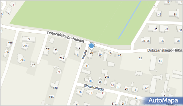 Blizne Jasińskiego, Prusa Bolesława, 40, mapa Blizne Jasińskiego