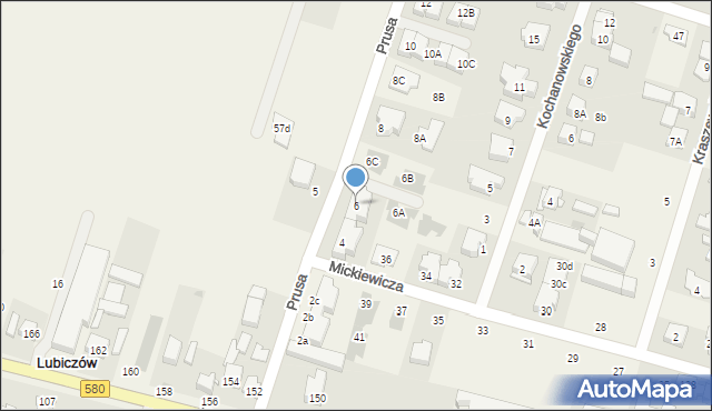 Blizne Jasińskiego, Prusa Bolesława, 6, mapa Blizne Jasińskiego