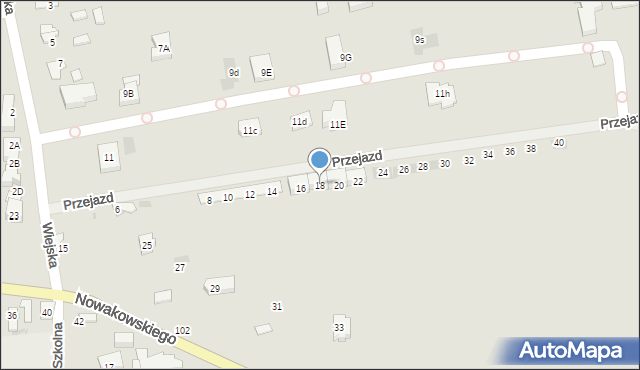 Błonie, Przejazd, 18, mapa Błonie