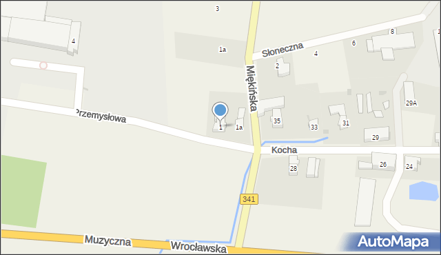 Błonie, Przemysłowa, 1, mapa Błonie