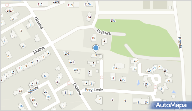 Bobrowiec, Przy Lesie, 9, mapa Bobrowiec