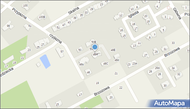 Bobrowiec, Przyjazna, 48A, mapa Bobrowiec