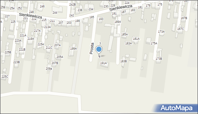 Bobrowniki, Prosta, 5, mapa Bobrowniki