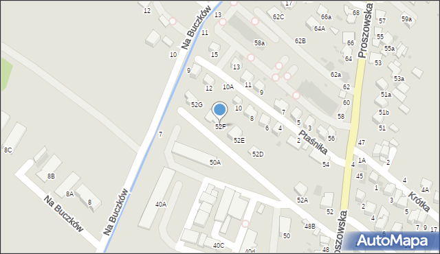 Bochnia, Proszowska, 52F, mapa Bochni
