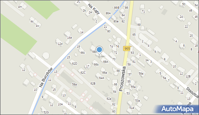 Bochnia, Proszowska, 68b, mapa Bochni